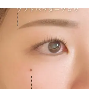 ソフトパウダーブロウ＆魅力ホクロセット AFTER